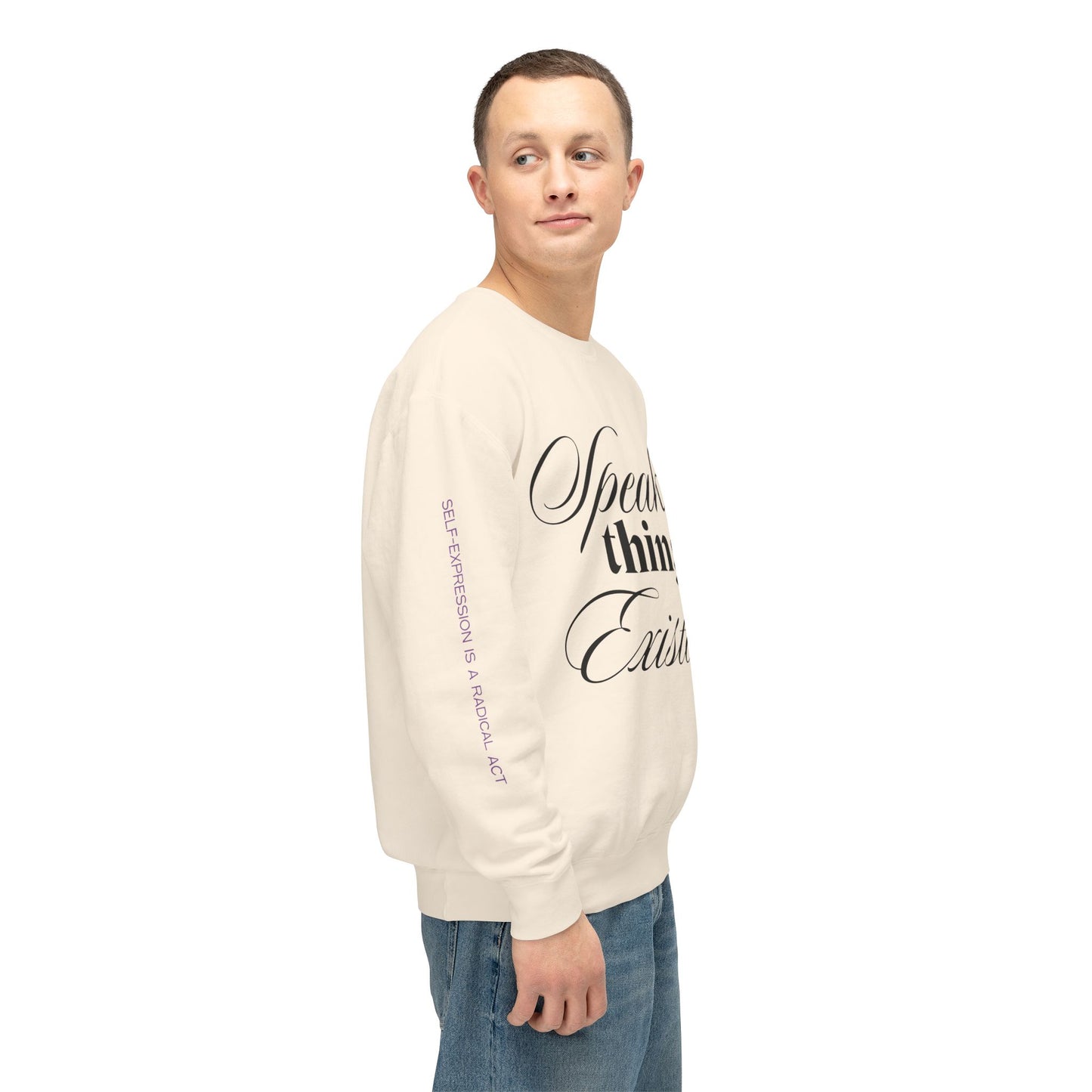 Speak Things Into Existence – Unisex Lightweight Crewneck Sweatshirt
