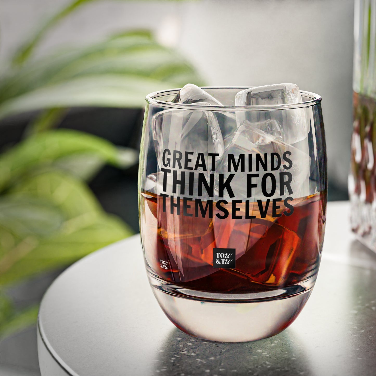 Great Minds Think for Themselves – Whiskey Glass
