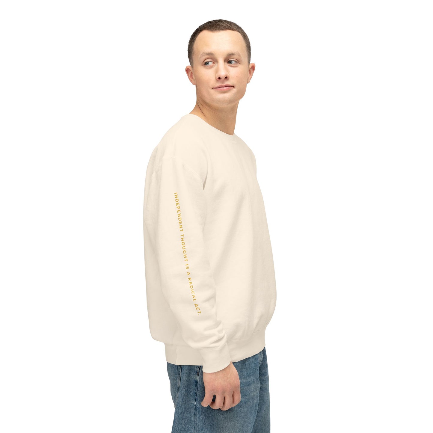Great Minds Think for Themselves – Unisex Lightweight Crewneck Sweatshirt