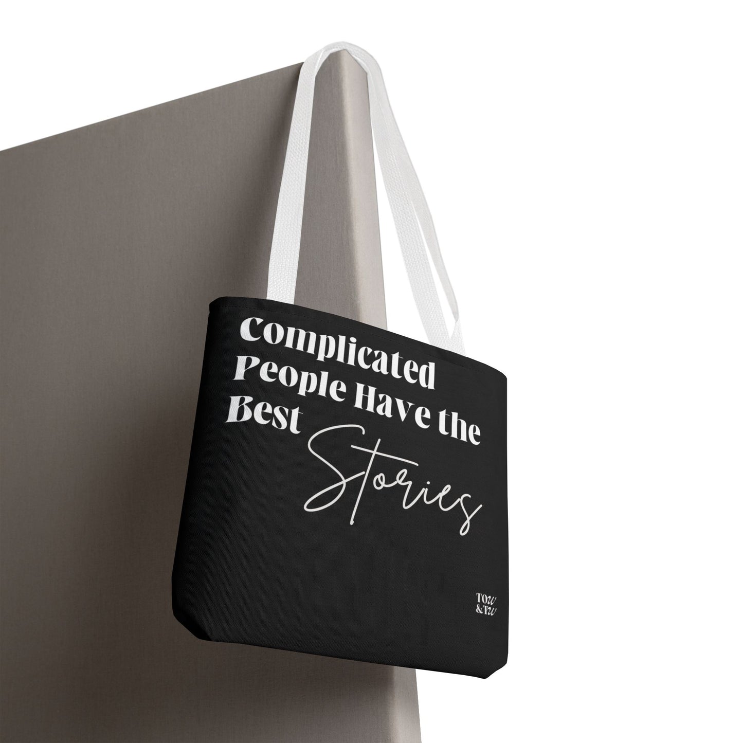 Complicated People Have the Best Stories – All-Over Print Tote Bag
