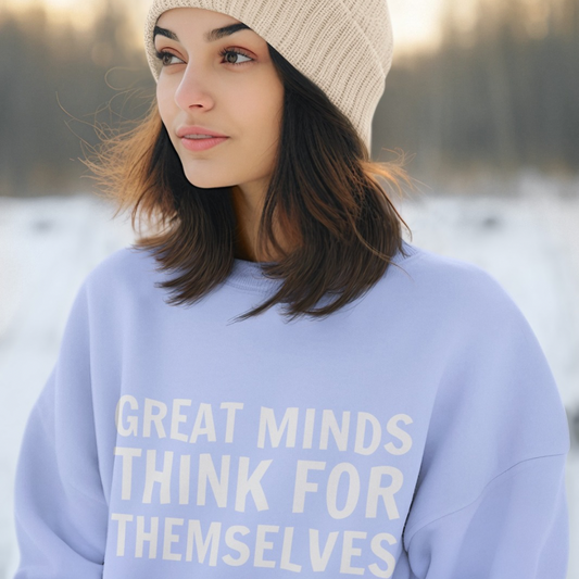 Great Minds Think for Themselves – Unisex Lightweight Crewneck Sweatshirt
