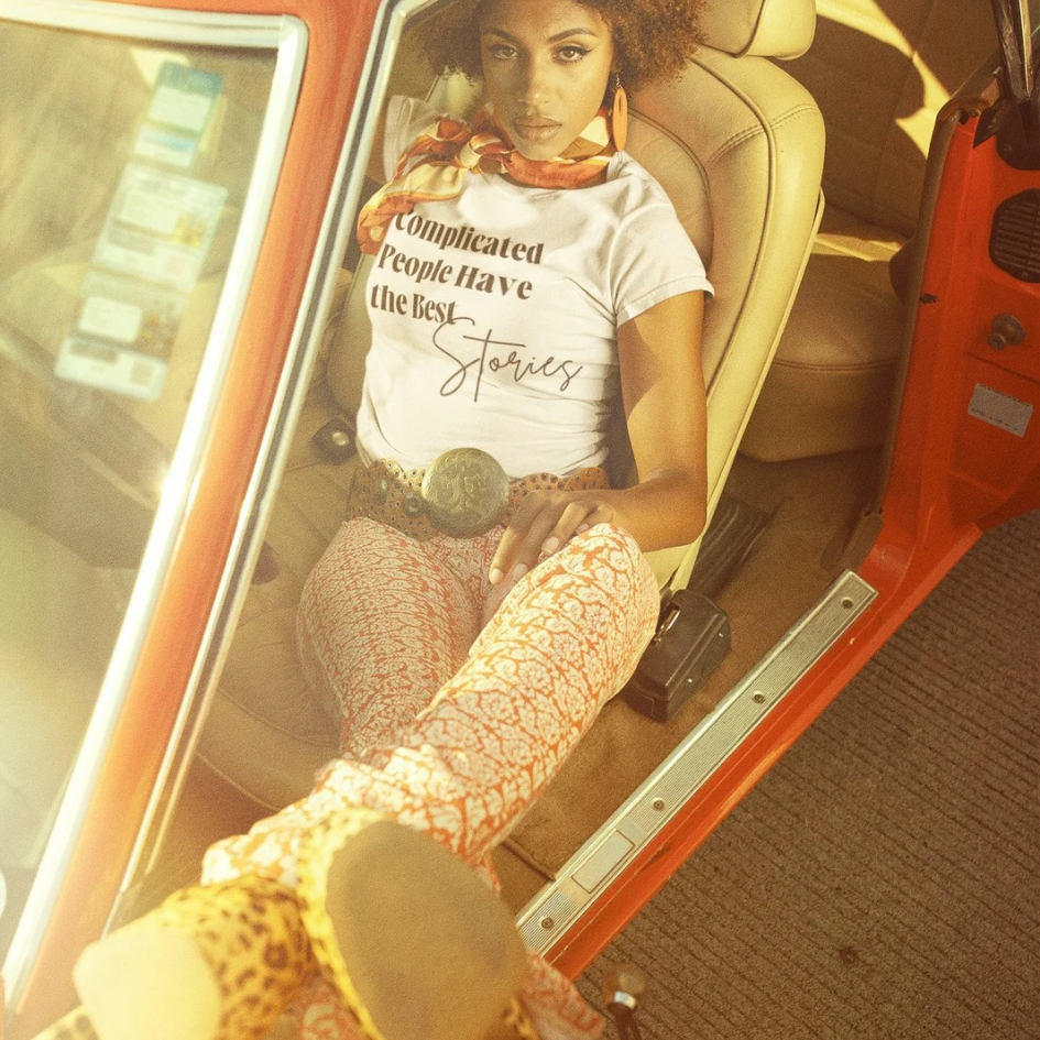 Complicated People Have the Best Stories – Women’s Maple Tee