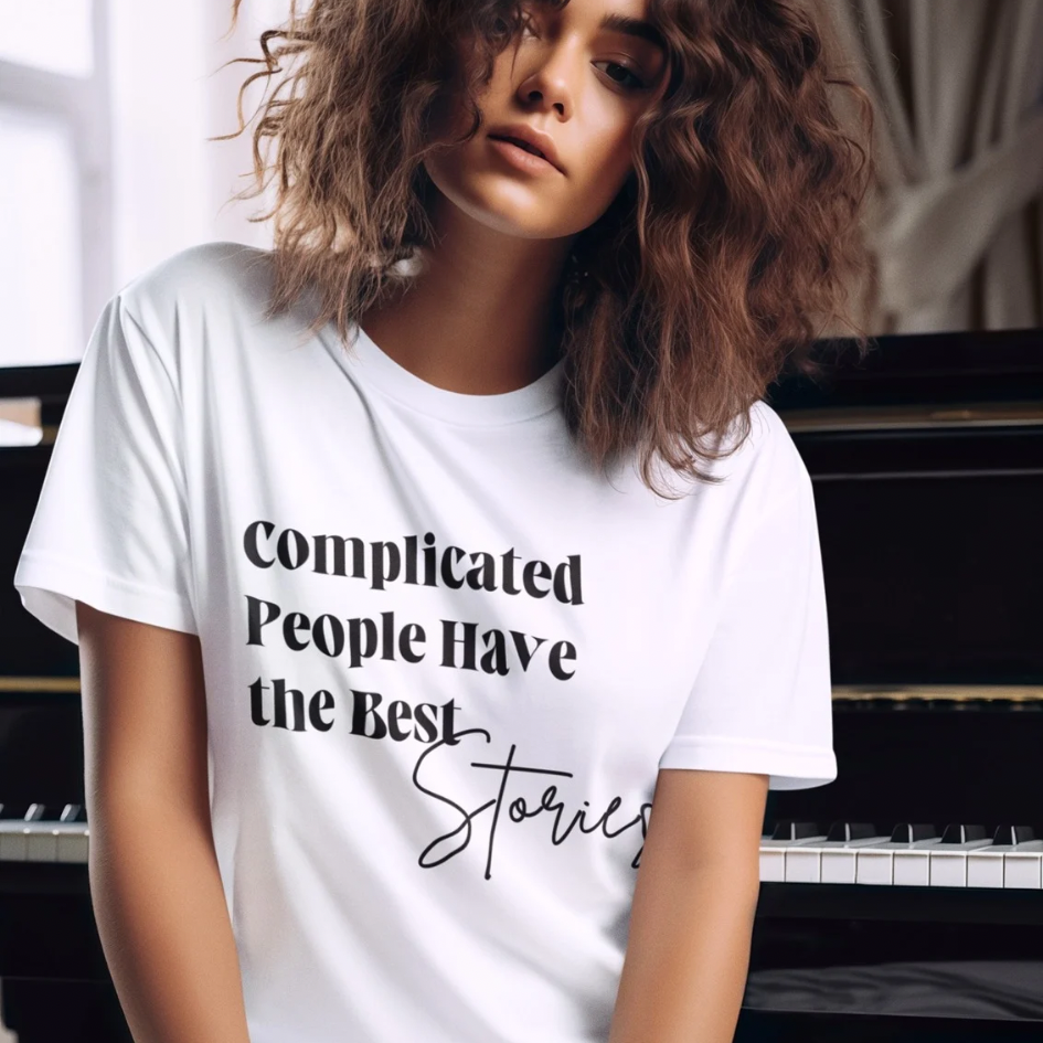 Complicated People Have the Best Stories – Women’s Maple Tee