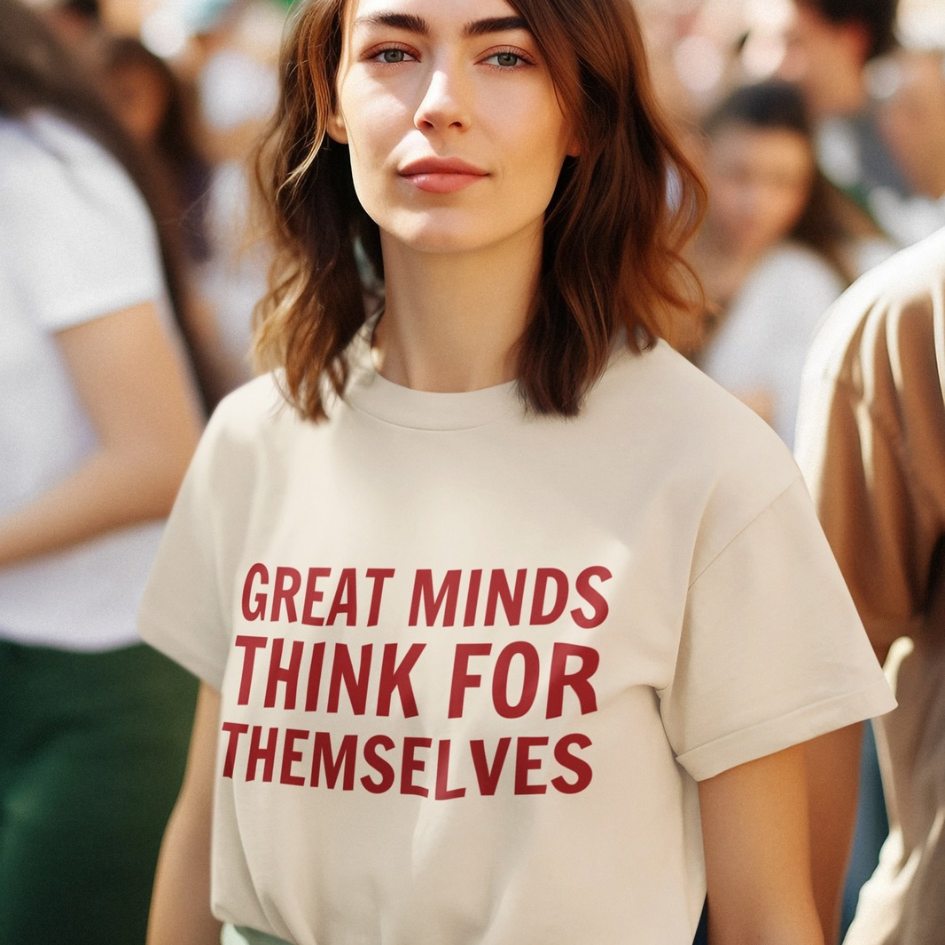 Great Minds Think for Themselves – Women’s Maple Tee