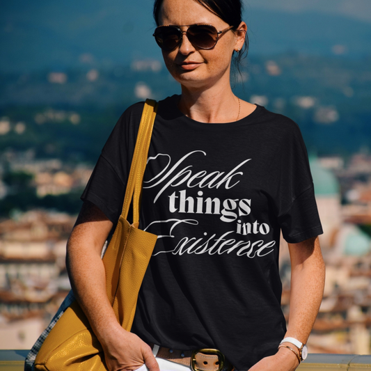 Speak Things Into Existence – Women’s Maple Tee