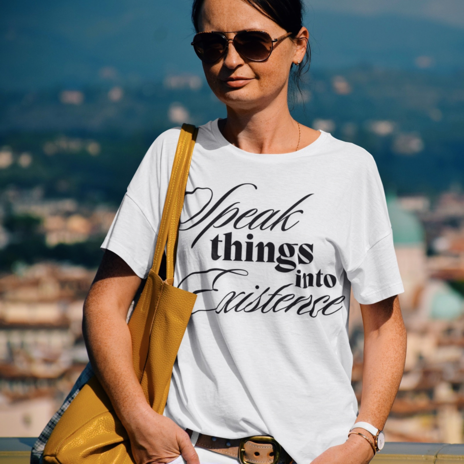 Speak Things Into Existence – Women’s Maple Tee