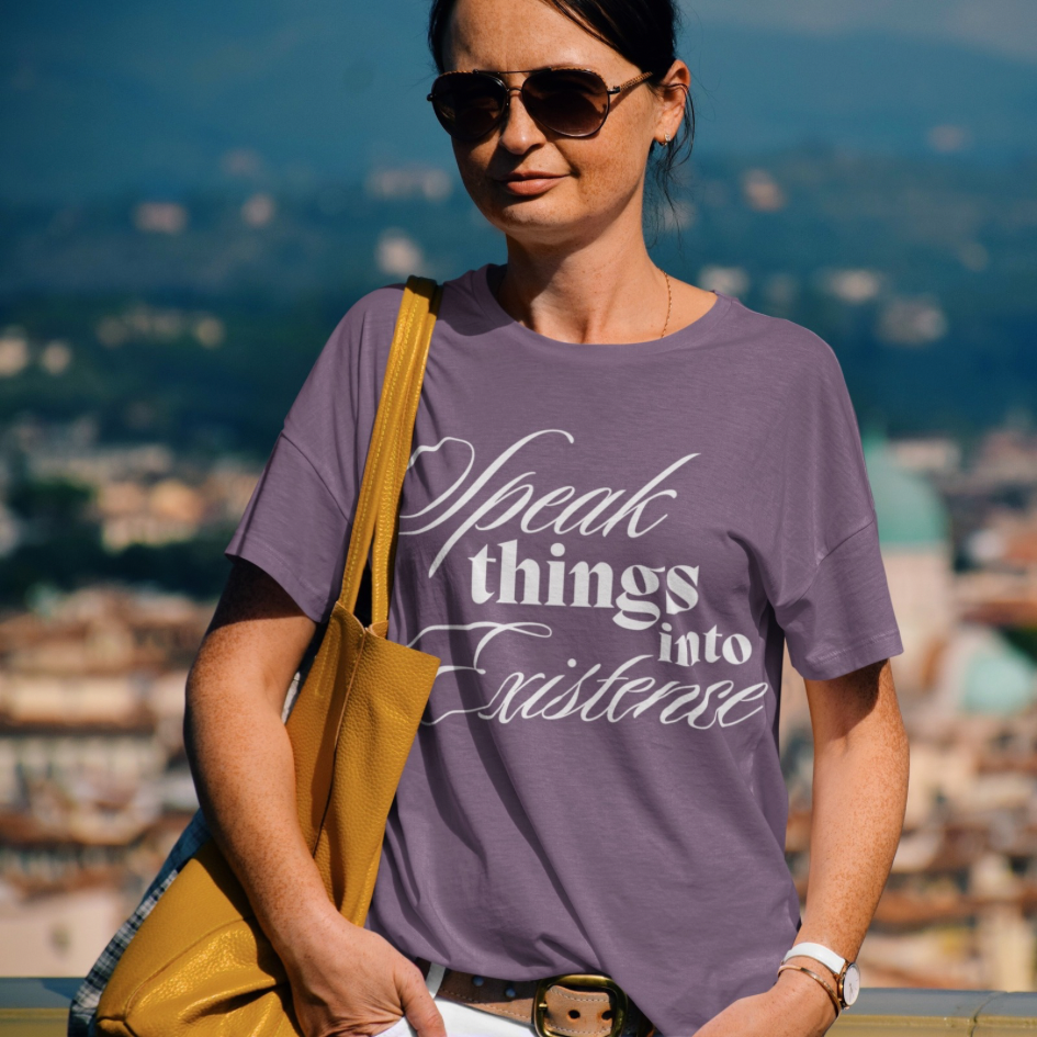 Speak Things Into Existence – Women’s Maple Tee